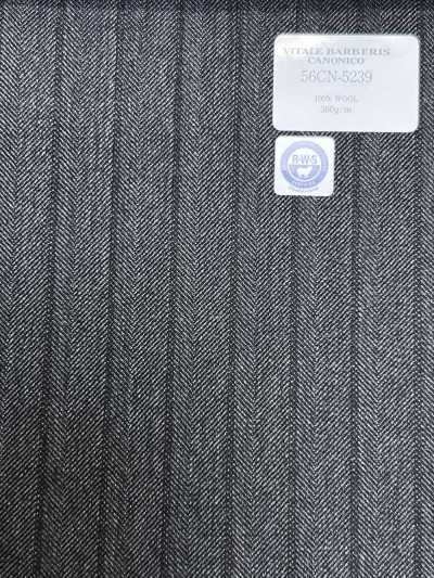 56CN5239 CANONICO RWS Pettinato tradizionale 21 a righe grigio/marrone