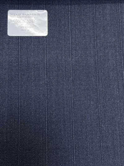 56CN5240 CANONICO Pettinato tradizionale 21 righe ombreggiate blu navy scuro