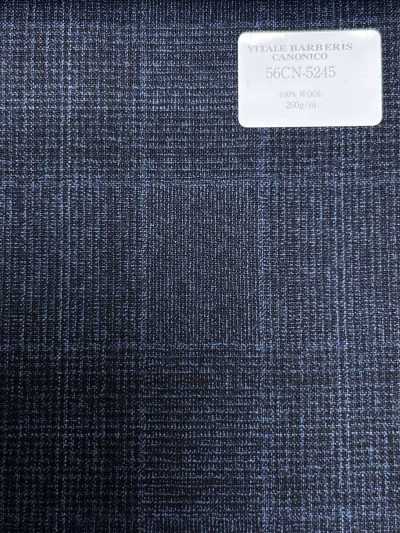 56CN5245 CANONICO Tropical follato blu navy a quadri Glen
