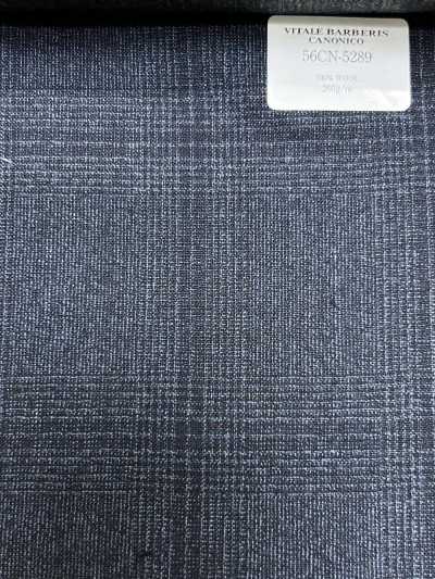 56CN5289 CANONICO Tropical garzato a quadretti Glen blu navy