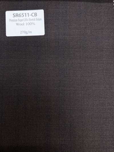 SR6511-CB Standard di fabbricazione giapponese Premium Super 120's in filato singolo elasticizzato Solaro marr