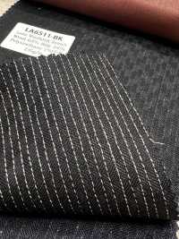 LA6511-BK Lana lamé di seta elasticizzata a righe nere, Made in Japan[Tessile] HOSOI SYOJI Immagini aggiuntive