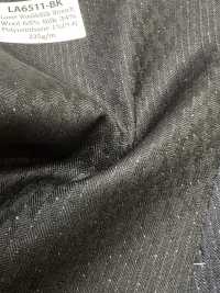 LA6511-BK Lana lamé di seta elasticizzata a righe nere, Made in Japan[Tessile] HOSOI SYOJI Immagini aggiuntive