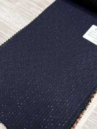 LA6511-NV Lamé di seta e lana elasticizzato a righe blu navy, prodotto in Giappone[Tessile] HOSOI SYOJI Immagini aggiuntive