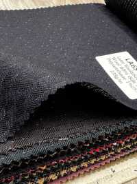 LA6511-NV Lamé di seta e lana elasticizzato a righe blu navy, prodotto in Giappone[Tessile] HOSOI SYOJI Immagini aggiuntive