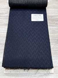 LA6511-NV Lamé di seta e lana elasticizzato a righe blu navy, prodotto in Giappone[Tessile] HOSOI SYOJI Immagini aggiuntive
