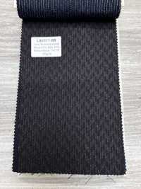 LA6511-BR Tessuto a righe marroni elasticizzato in lana e lamé di seta di fabbricazione giapponese[Tessile] HOSOI SYOJI Immagini aggiuntive