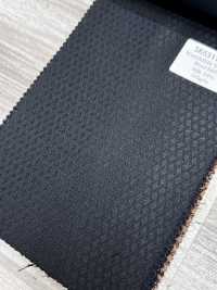 SK6511-BK Tessuto elasticizzato in seta e lana, motivo a rombi nero, di produzione giapponese[Tessile] HOSOI SYOJI Immagini aggiuntive