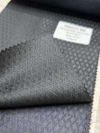 SK6511-BK Tessuto elasticizzato in seta e lana, motivo a rombi nero, di produzione giapponese[Tessile] HOSOI SYOJI Immagini aggiuntive