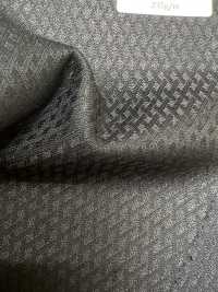 SK6511-BK Tessuto elasticizzato in seta e lana, motivo a rombi nero, di produzione giapponese[Tessile] HOSOI SYOJI Immagini aggiuntive