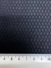 SK6511-BK Tessuto elasticizzato in seta e lana, motivo a rombi nero, di produzione giapponese[Tessile] HOSOI SYOJI Immagini aggiuntive