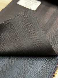 SK6512-BR Lana e seta elasticizzata a righe marroni, di fabbricazione giapponese[Tessile] HOSOI SYOJI Immagini aggiuntive