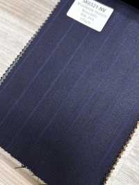 SK6521-NV Lana e seta elasticizzata a righe marroni, di fabbricazione giapponese[Tessile] HOSOI SYOJI Immagini aggiuntive