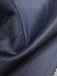 SK6521-NV Lana e seta elasticizzata a righe marroni, di fabbricazione giapponese[Tessile] HOSOI SYOJI Immagini aggiuntive