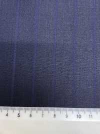 SK6521-NV Lana e seta elasticizzata a righe marroni, di fabbricazione giapponese[Tessile] HOSOI SYOJI Immagini aggiuntive