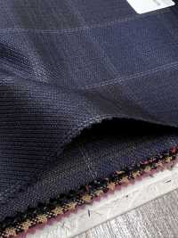 SK6531-NV Seta e lana elasticizzata a quadri blu navy, prodotto in Giappone[Tessile] HOSOI SYOJI Immagini aggiuntive