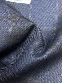 SK6531-NV Seta e lana elasticizzata a quadri blu navy, prodotto in Giappone[Tessile] HOSOI SYOJI Immagini aggiuntive