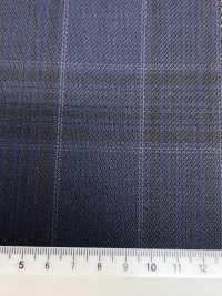 SK6531-NV Seta e lana elasticizzata a quadri blu navy, prodotto in Giappone[Tessile] HOSOI SYOJI Immagini aggiuntive