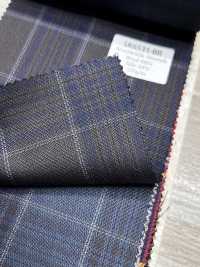 SK6531-BR Quadri marroni elasticizzati in seta e lana, prodotto in Giappone[Tessile] HOSOI SYOJI Immagini aggiuntive
