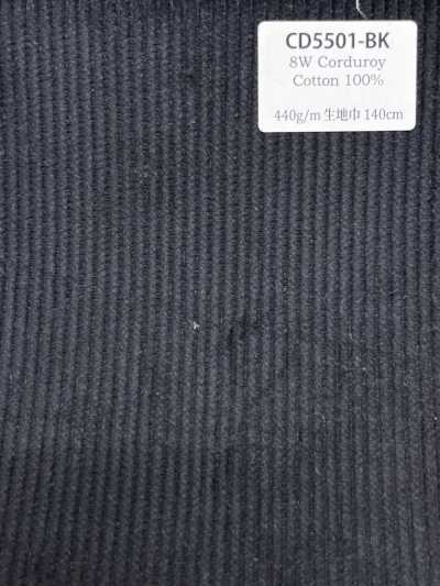 CD5501-BK Velluto a coste 8W C100 Nero