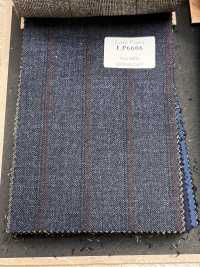 LP6606 Loro Piana Blu navy × riga rossa[Tessuti] HOSOI SYOJI Immagini aggiuntive