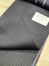 PR6531-NV Standard giapponese di alta qualità Super 120's a filo singolo elasticizzato a righe blu navy[Tessile] HOSOI SYOJI Immagini aggiuntive