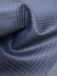 PR6531-NV Standard giapponese di alta qualità Super 120's a filo singolo elasticizzato a righe blu navy[Tessile] HOSOI SYOJI Immagini aggiuntive