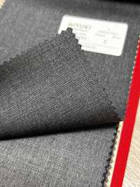 3ML4471 26AW MIYUKI ESSENTIALS twill elasticizzato tinta unita grigio antracite[Tessile] Lanificio Miyuki Immagini aggiuntive