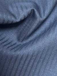 3ML4493 26AW MIYUKI Tessile ESSENTIALS Twill elasticizzato a righe blu navy Lanificio Miyuki Immagini aggiuntive
