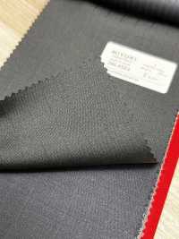 3ML4504 26AW MIYUKI Tessuto ESSENTIALS Twill elasticizzato a righe nere[Tessile] Lanificio Miyuki Immagini aggiuntive