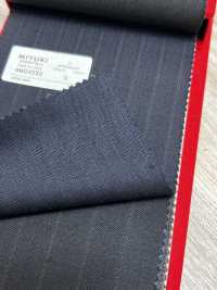 4MG4550 26AW MARUNOUCHI Saia a righe blu navy[Tessile] Lanificio Miyuki Immagini aggiuntive