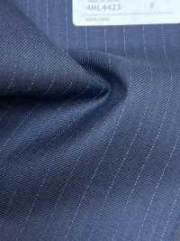 4ML4423 26AW THE CITY Twill a righe navy[Tessile] Lanificio Miyuki Immagini aggiuntive