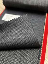 4ML4456 26AW THE CITY Twill navy a quadri[Tessile] Lanificio Miyuki Immagini aggiuntive