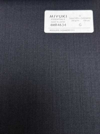 4MR4634 26AW Super100's × Cashmere Blu navy senza fantasia