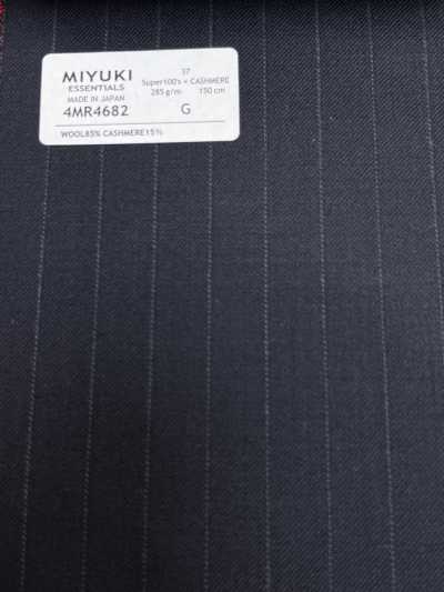 4MR4682 26AW Super100's × Cashmere righe navy
