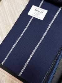 AR6548 ARISTON Super 130's blu navy × righe bianche[Tessuti] HOSOI SYOJI Immagini aggiuntive