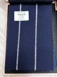AR6548 ARISTON Super 130's blu navy × righe bianche[Tessuti] HOSOI SYOJI Immagini aggiuntive
