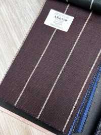 AR6550 ARISTON Super 130's a righe marroni e bianche[Tessile] HOSOI SYOJI Immagini aggiuntive
