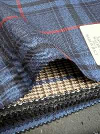 AR6557 ARISTON Super130's quadri blu navy[Tessuti] HOSOI SYOJI Immagini aggiuntive