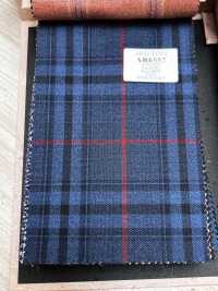 AR6557 ARISTON Super130's quadri blu navy[Tessuti] HOSOI SYOJI Immagini aggiuntive