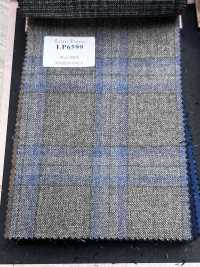 LP6599 Loro Piana Quadri marroni e blu[Tessuti] HOSOI SYOJI Immagini aggiuntive