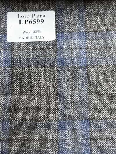 LP6599 Loro Piana Quadri marroni e blu