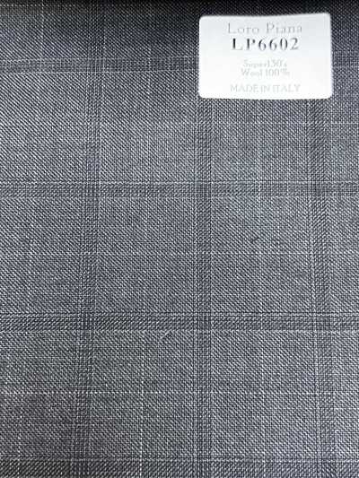 LP6602 Loro Piana Super 130's a quadri grigi