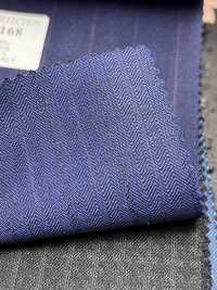 LV6168 LANVIN COLLECTION Super120's riga blu navy[Tessile] HOSOI SYOJI Immagini aggiuntive