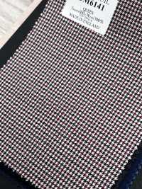 DM6141 DORMEUIL QUEEN Super100's pied-de-poule nero e rosso[Tessuti] HOSOI SYOJI Immagini aggiuntive