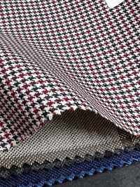 DM6141 DORMEUIL QUEEN Super100's pied-de-poule nero e rosso[Tessuti] HOSOI SYOJI Immagini aggiuntive