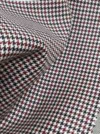 DM6141 DORMEUIL QUEEN Super100's pied-de-poule nero e rosso[Tessuti] HOSOI SYOJI Immagini aggiuntive
