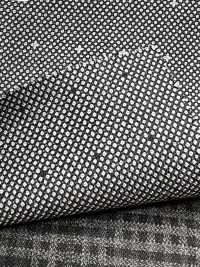 DM6144 DORMEUIL QUEEN Super100's motivo Sashiko nero x bianco[Tessuti] HOSOI SYOJI Immagini aggiuntive
