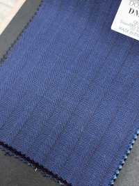 DM6155 DORMEUIL QUEEN Super 100's rigato blu navy × marrone[Tessuti] HOSOI SYOJI Immagini aggiuntive
