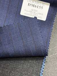 DM6155 DORMEUIL QUEEN Super 100's rigato blu navy × marrone[Tessuti] HOSOI SYOJI Immagini aggiuntive